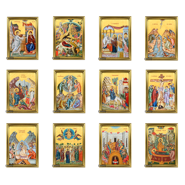 Set of 12 Festal Icons (Dodekaorto)