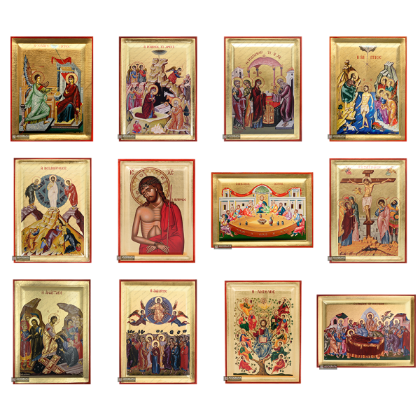 Set of 12 Festal Icons (Dodekaorto)