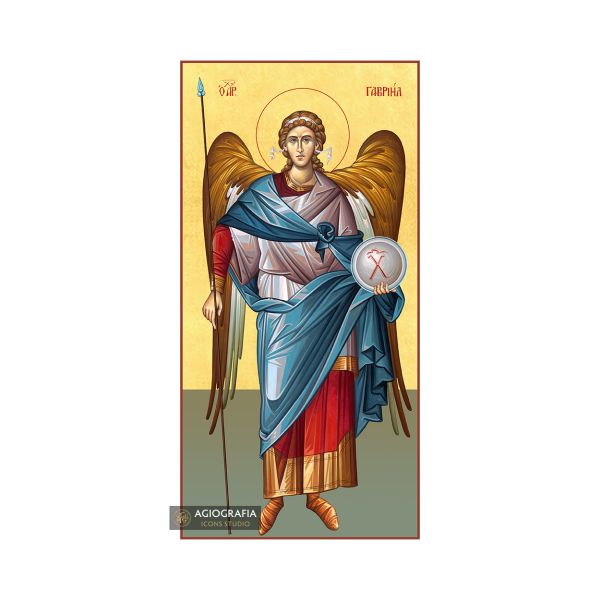 22k Archangel Gabriel - Gold Leaf Christian Orthodox Icon