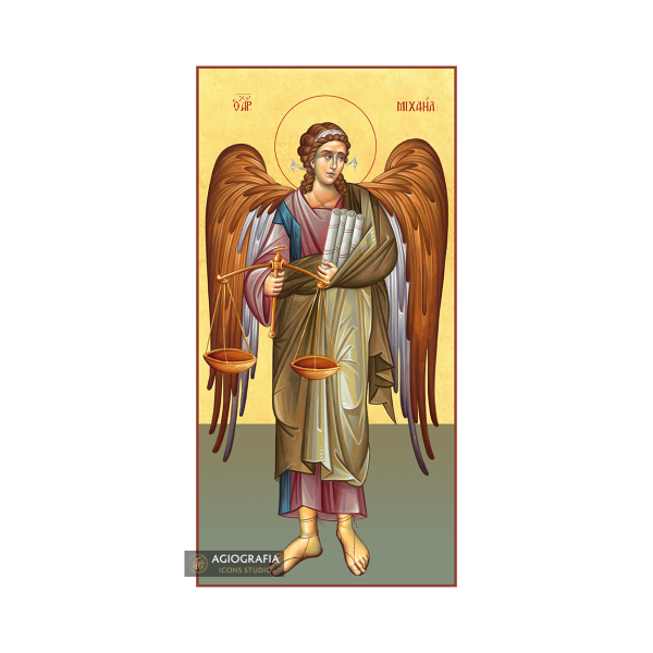22k Archangel Michael - Gold Leaf Christian Orthodox Icon