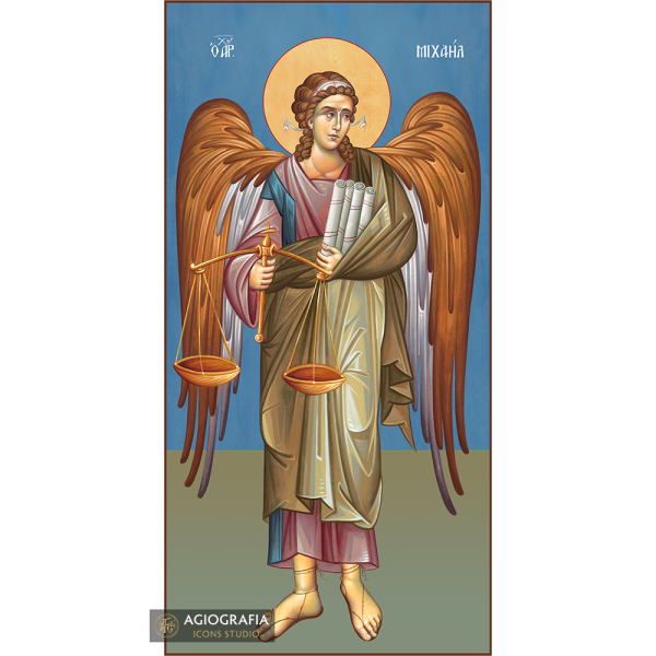 Jesus Christ, Virgin Mary, Archangels Michael & Gabriel (4 Icons set) - Image 2