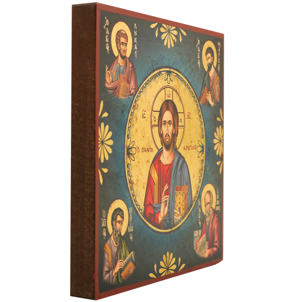 Jesus Christ The Almighty (Pantokrator) with the 4 Evangelists - Image 2