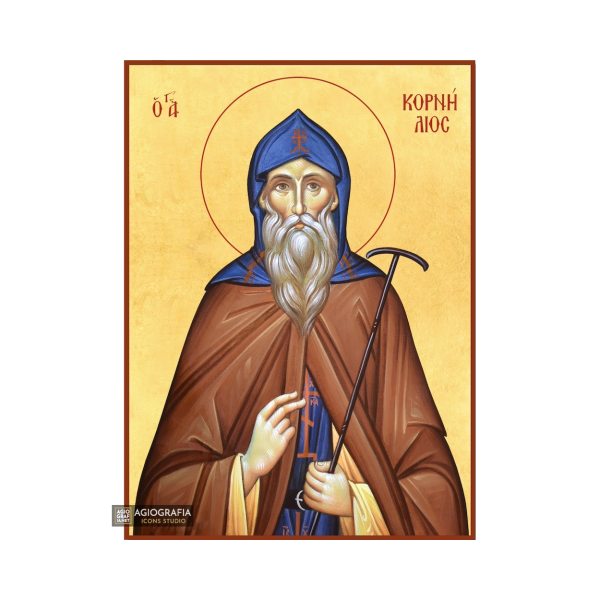 22k Saint Kornilios Premium Gold Leaf Christian Orthodox Icon