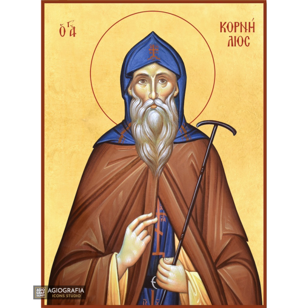 22k Saint Kornilios Premium Gold Leaf Christian Orthodox Icon