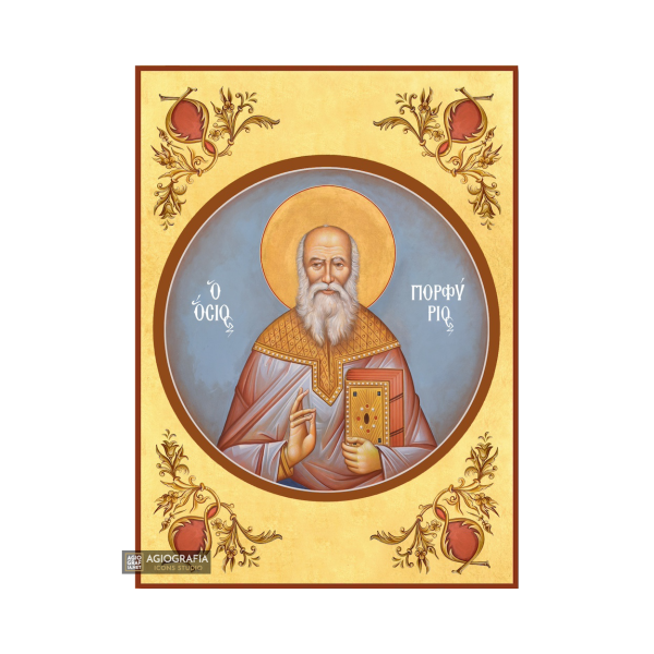 22k Saint Kosmas the Poet Premium Gold Leaf Orthodox Icon