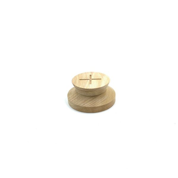 Holy Bread Prosphora Seal - 8cm - Natural wood - Christian Orthodox Stamp - Traditional Orthodox Prosphora - Virgin Mary Theotokos Symbol