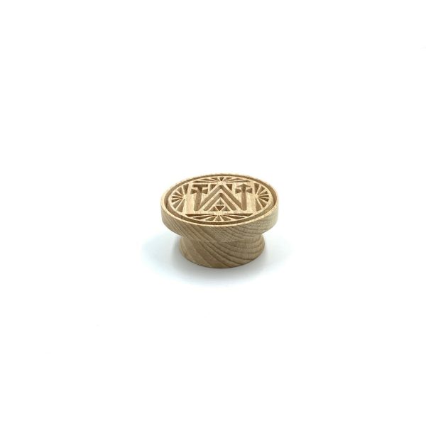 Holy Bread Prosphora Seal - 8cm - Natural wood - Christian Orthodox Stamp - Traditional Orthodox Prosphora - Virgin Mary Theotokos Symbol