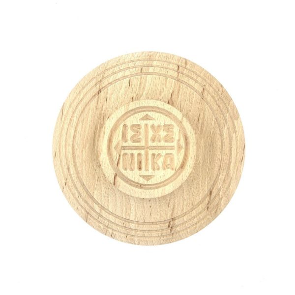 Virgin Mary Holy Bread Prosphora Seal - 16cm - Natural wood - Christian Orthodox Stamp - Traditional Orthodox Prosphora - Jesus Christ
